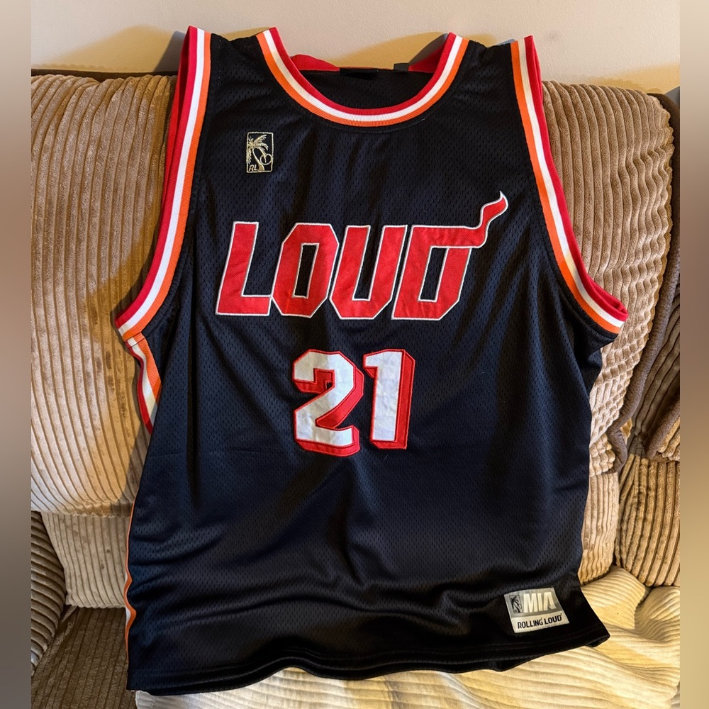 Rolling Loud Black and Red Basketball Jersey